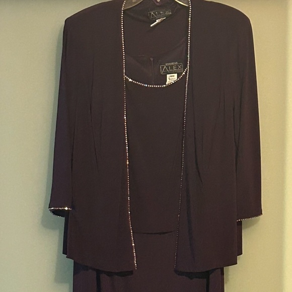Alex Evenings Women’s Plus Size Formal Dress & Jacket Set – 16W - Picture 1 of 10